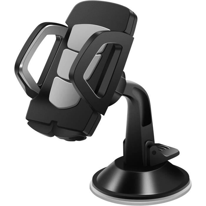 Aunaoz Support Telephone VoiturePorte Téléphone Voiture Portable Support Ventouse Support Smartphone Voiture pour Tableau de Bord