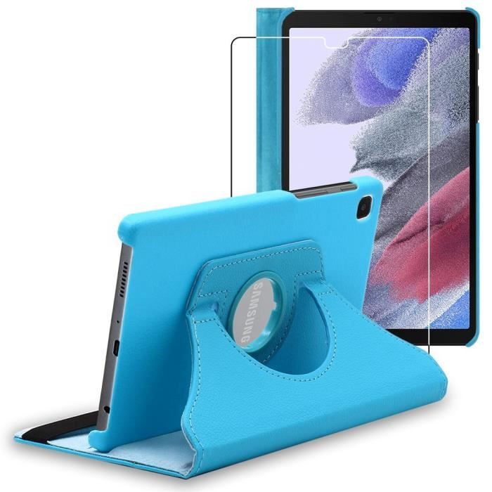 ebestStar ® pour Samsung Galaxy Tab A7 Lite 8.7 T220 T225 - Housse PU Cuir Rotatif 360 + Film protection écran en VERRE Trempé, Bleu