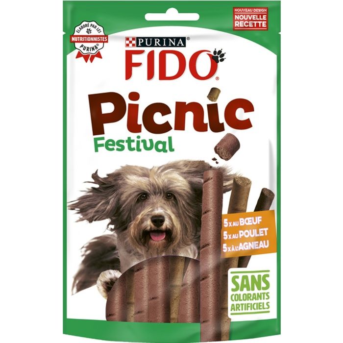 FIDO Picnic Festival au bœuf, poulet et à l'agneau - Pour chien - 126 g