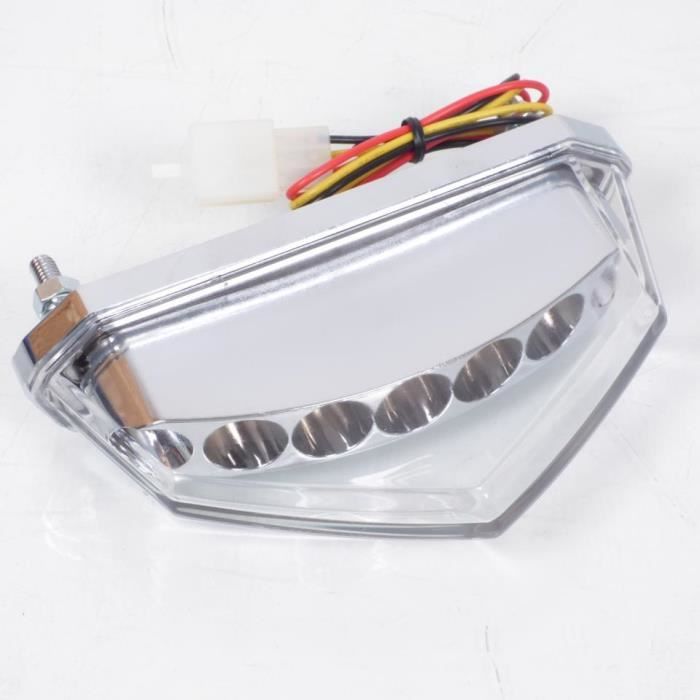 Feu arrière Derbi Senda Xtrem pour 50 cc de NC a 466094 etat Feu arrière nid d abeille chromé à leds. Adaptable Senda