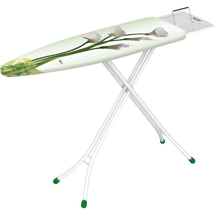 Gimi Classic, Planche à repasser Full-size, Coton, Fer à repasser à sec ou à vapeur, Multicolore, Blanc, Motif, Floral pattern