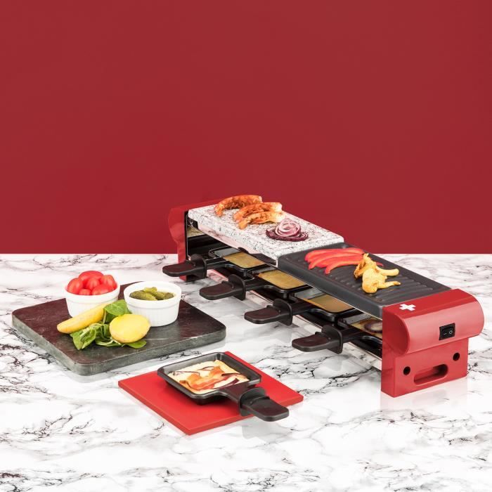 Appareil à raclette + pierre à cuire GRANIT et grill pour 4 personnes