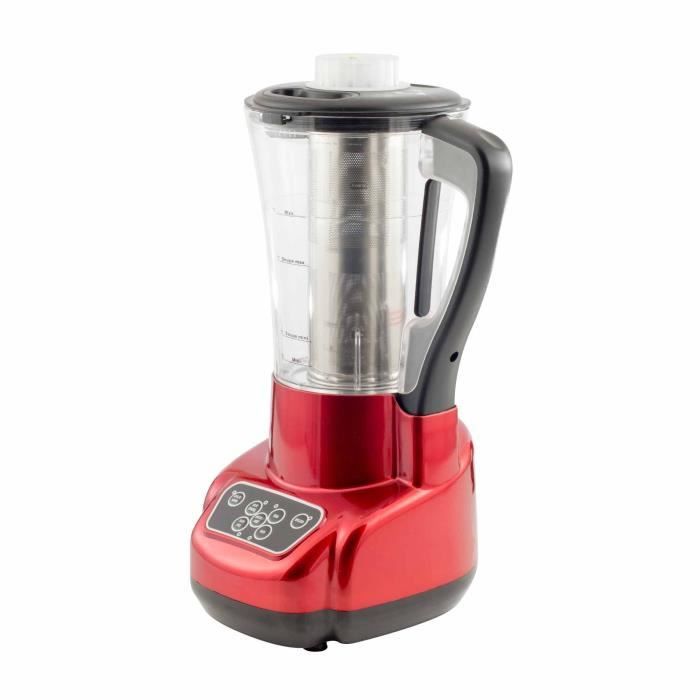 KITCHENCOOK Blender chauffant - 5 Programmes - 1,7L - Rouge