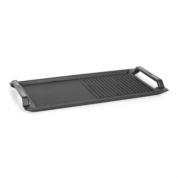 Klarstein Delicatessa Grill Pan - Plaque accessoire pour table à induction avec zone Flex - Nettoyage facile - Noir