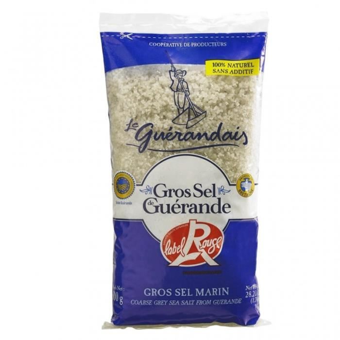 Le Guérandais Gros Sel de Guérande Label Rouge 800g (lot de 3)