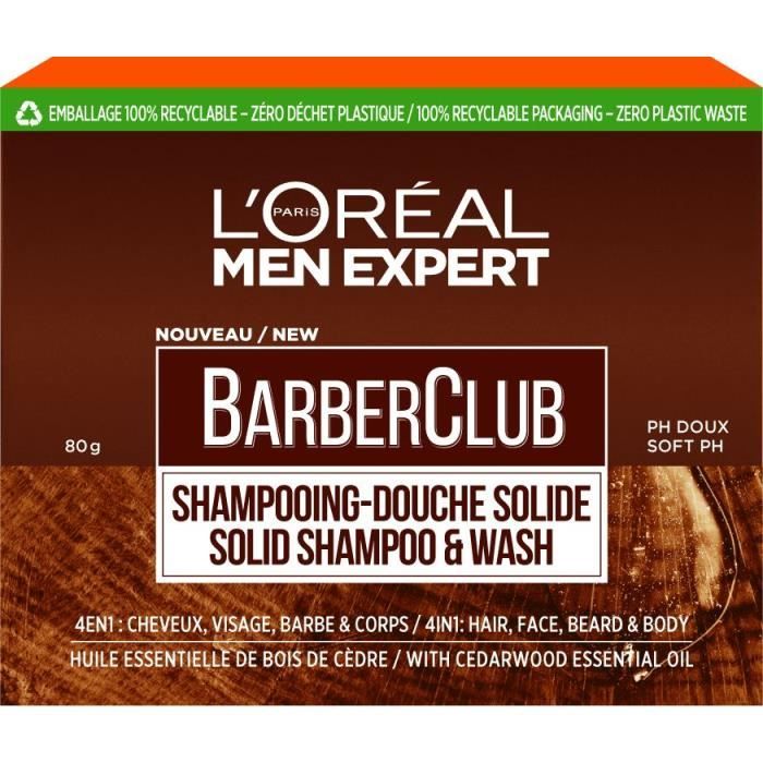Shampooing-Douche Solide Men Expert GARNIER - Barber Club - 8 0g