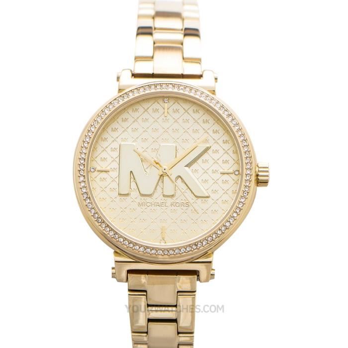 Michael Kors Sofie MK4334 *Brand New* Gold Dial Lady's Watch Genuine FreeS&H