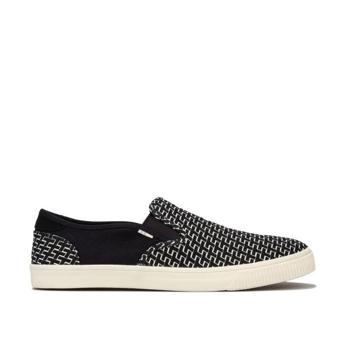 Slip On Toms Baja Canvas Pour Homme En Noir