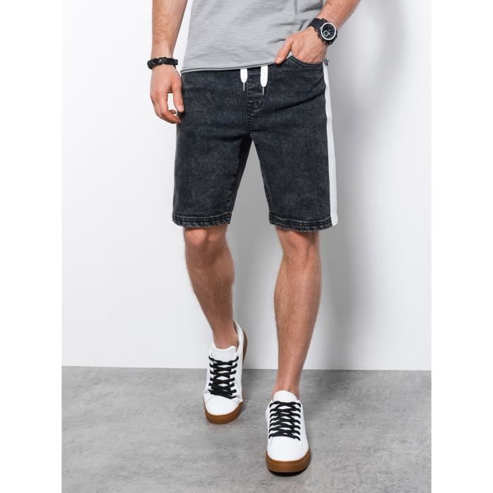 Short en Jean - Ombre - Pour Homme - Noir
