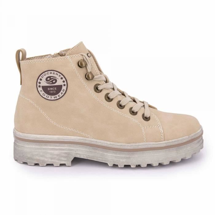 Baskets montantes suédé zippées à lacets Femme DOCKERS BY GERLI