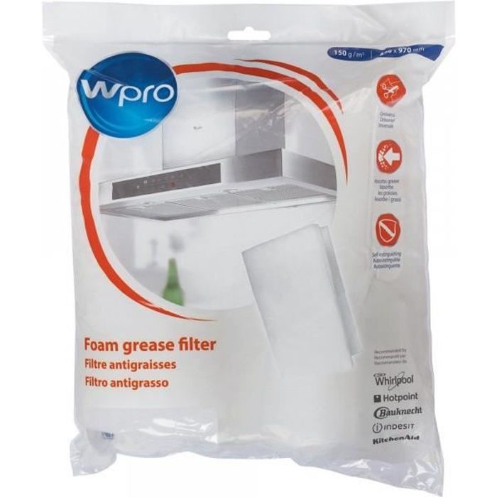 UGF016 - Filtre antigraisse universel hotte aspirante - WPRO 484000008523