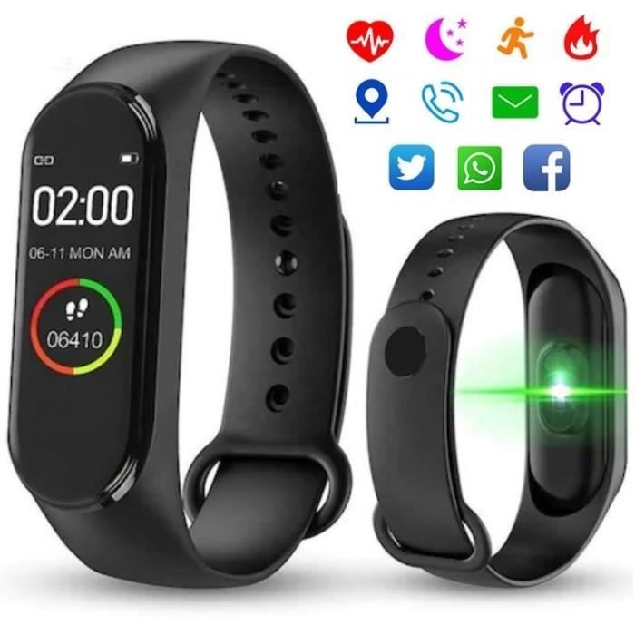 Montre Connectée Bluetooth Tactile Sport Noir