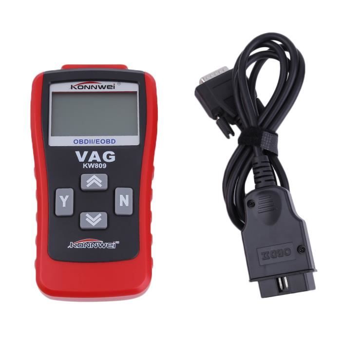 KW809 OBD Scanner Diagnostic Auto Multimarque pour Lire/Effacer Le Code d -rouge
