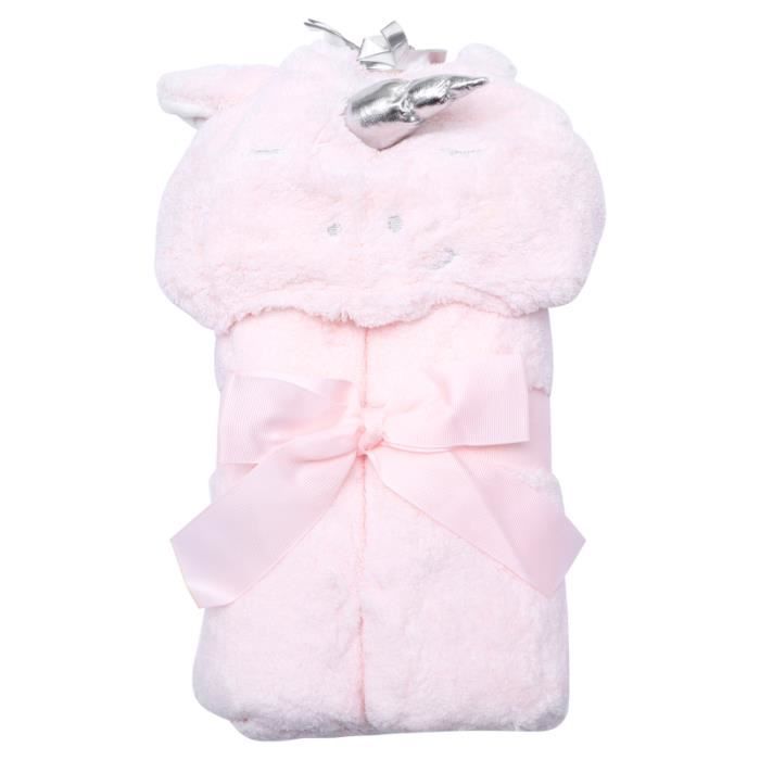1Pc bébé peignoir dessin animé licorne serviette de bain coton à capuche fournitures SORTIE DE BAIN - PONCHO DE BAIN