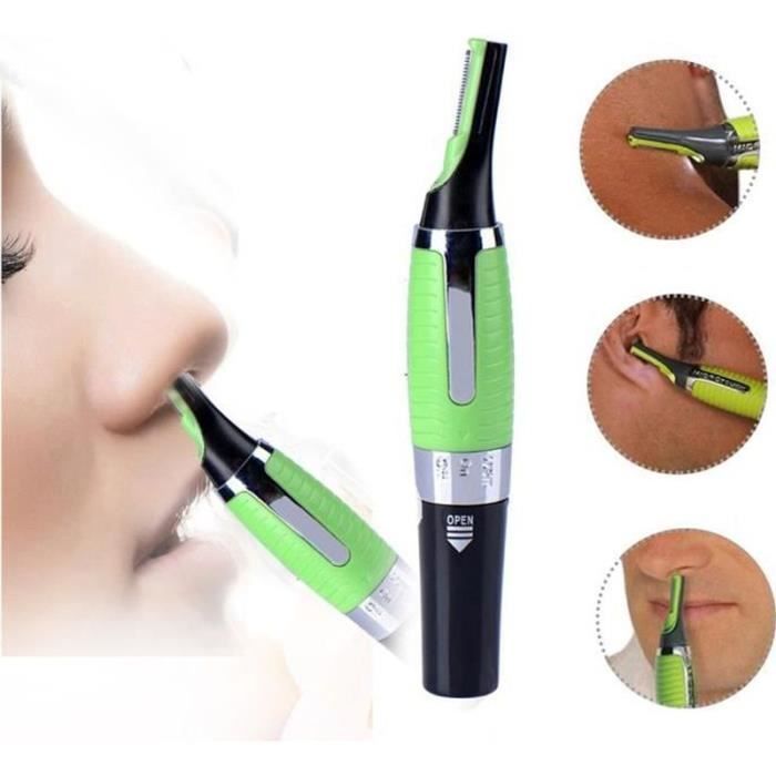 HY03160-J-AA Tondeuse Nez et Oreille, Épilateur à Nez avec Lampe LED, Rasoir à Nez Électrique Homme Femme, pour Poil Nez Oreilles