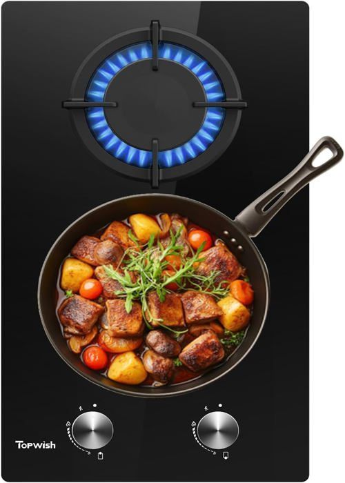 Plaque De Cuisson à Gaz 5 Feux Avec Planches De Placement - Autoportante, Allumage Manuel, Pour NG/GPL - Usage Intérieur/extérieur - 4