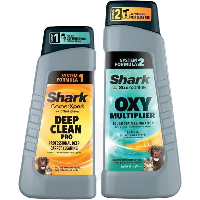 Meilleurs prix pour StainStriker Cleaning Solution Kit StainStriker Oxy Multiplier 946ml Refill and CarpetXpert Deep Clean Pro 473ml Refill for use