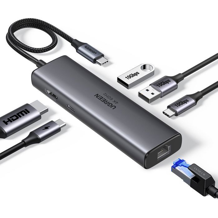 Hub USB-C 6 en 1 - UGREEN - Gris