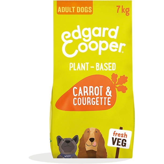 Nourriture pour chiens - EDGARD & COOPER - Carotte & Courgette 7 kg - À base de plantes - 20% légumes frais - Sans OGM