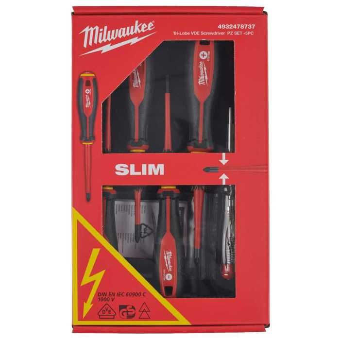 Milwaukee C tournevis trilobe VDE 4932478739 7 pièces isolés + testeur