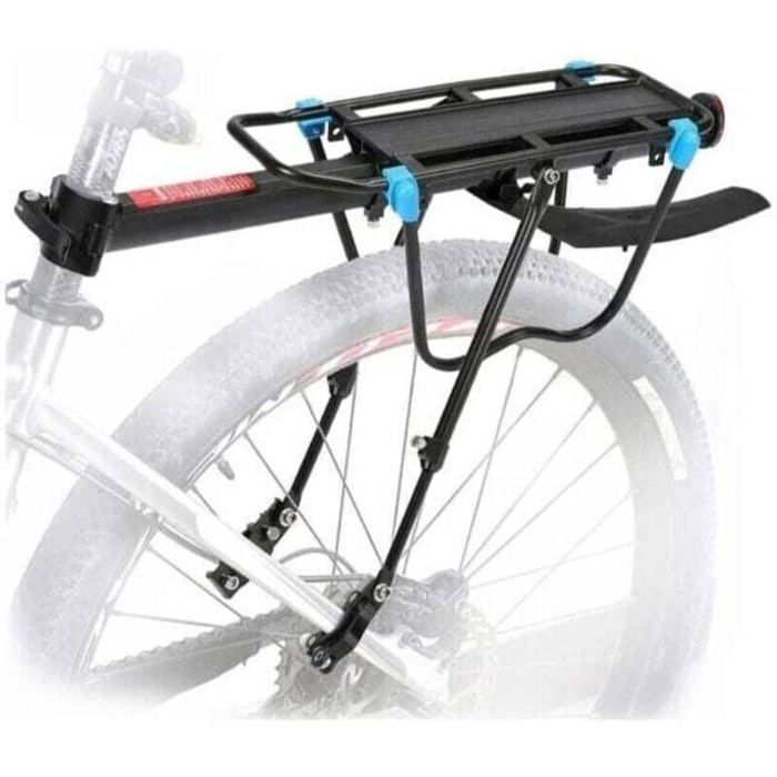Porte Bagage Vélo Arrière avec Capacité 50KG Réglable Porte Bagages Velo VTT Transporteur Tige de Selle avec Réflecteur Aile pour