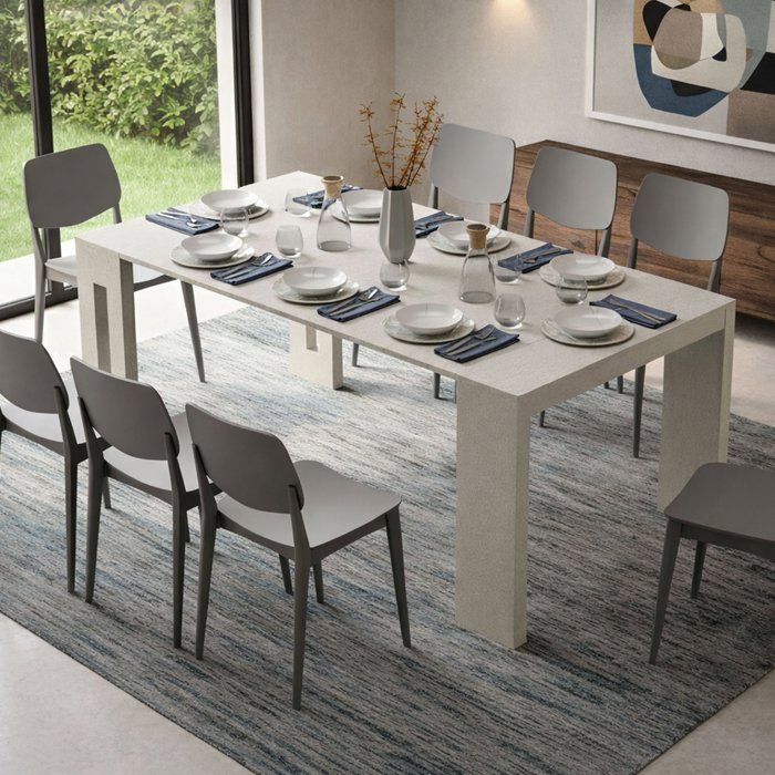 Console Extensible Meconopsis Dmora Bois Nobilité Beige 90x186x78h cm Console Extensible Meconopsis Dmora Bois Nobilité Beige 90x186x78h cm