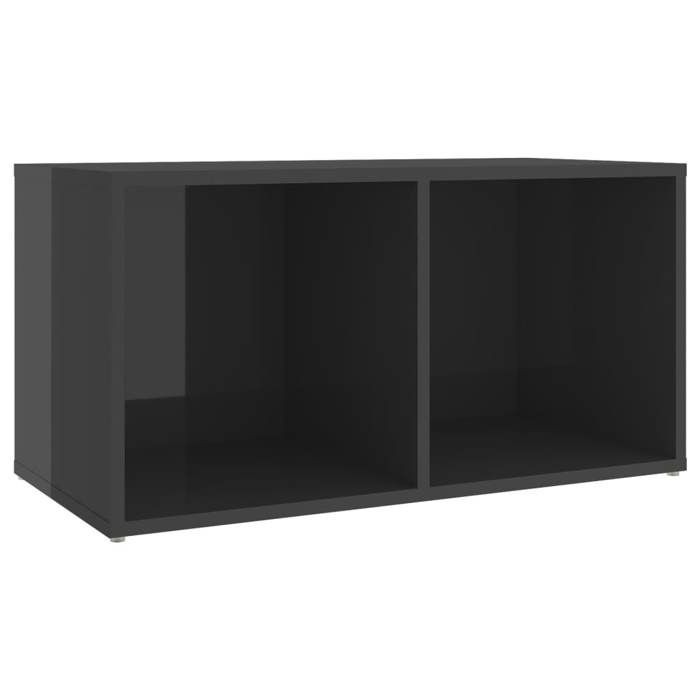 En solde Meuble TV pour Télévision - CLOUD - TABLE TV/BANC TV - gris brillant 72x35x36 5 cm bois d’ingénierie LL4333
