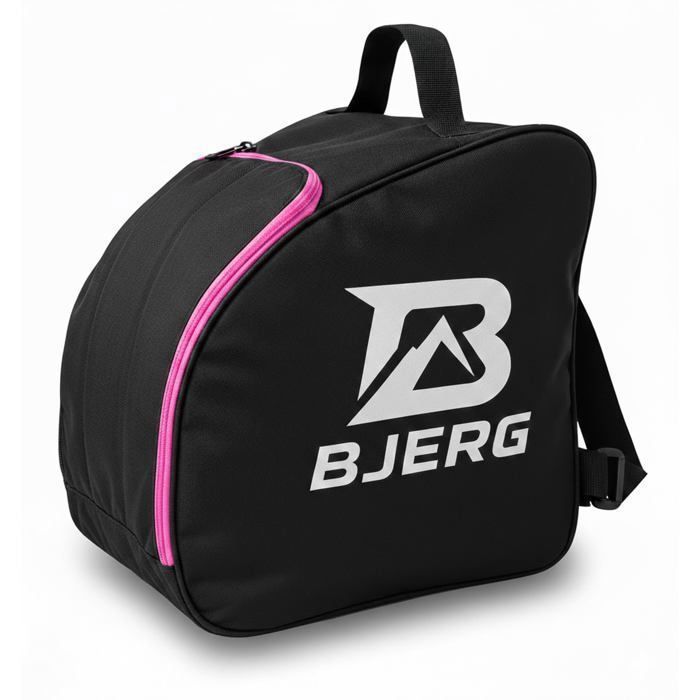 Sac à Chaussures De Ski Brubaker Davos – 46x43x27 Cm, Polyester 600D, Poche Zip, Bandoulière Ajustable, Noir/orange