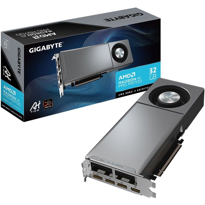 Carte Graphique GIGABYTE Radeon AI PRO R9700 AI TOP 32G – 32 Go GDDR6, PCI-E 5.0, 2920 MHz - vue 5