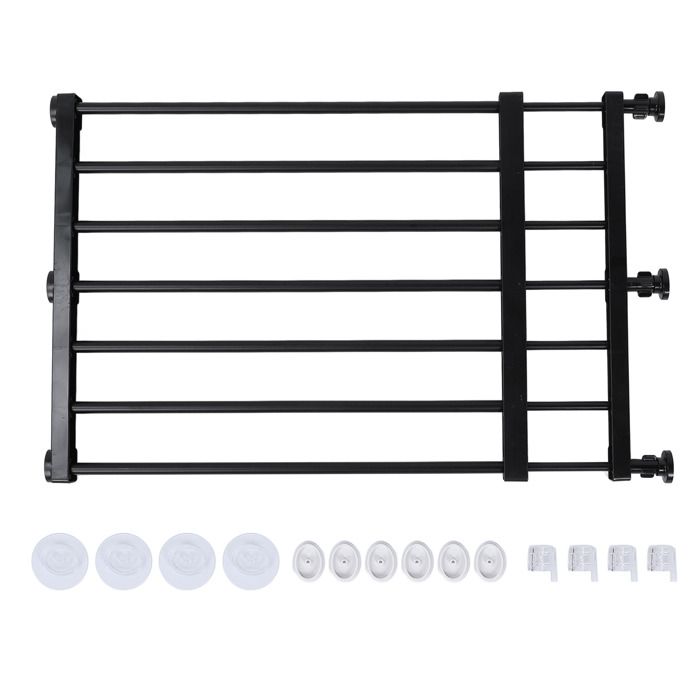 Comparer les prix de Grille pour chien ajustable - ULISEM - Extensible - Installation facile - Cadre en acier - 42 cm de hauteur - Noir