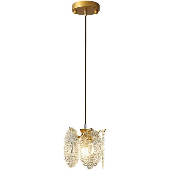 Suspension en verre clair 1 lampe Style japonais moderne Vintage suspension cuisine îlot grange chambre lampe décorative