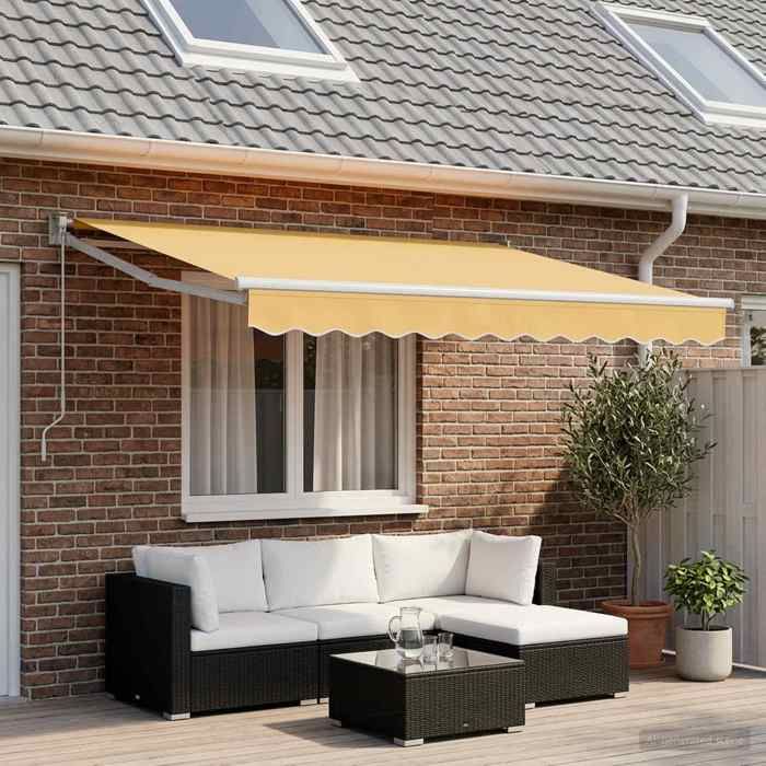 vidaXL Toile de rechange pour auvent Sable 329 x 245 cm Polyester 964690