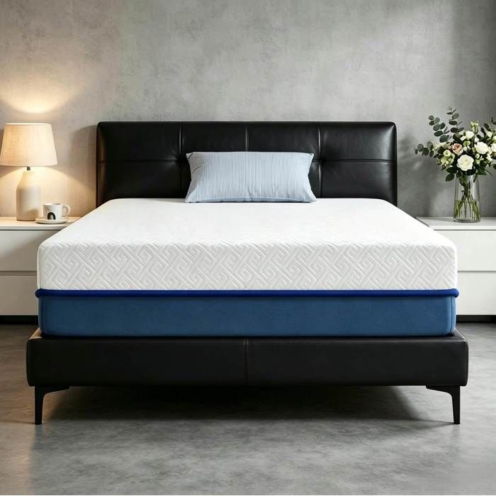 Matelas 1 place 90×190 cm mémoire de forme mousse gel housse amovible lavable - LPOSPI - Ferme livré roulé