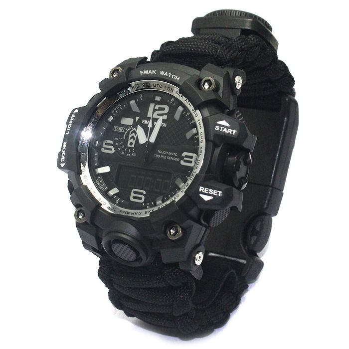 Bracelet de survie durgence montre de survie numérique étanche avec