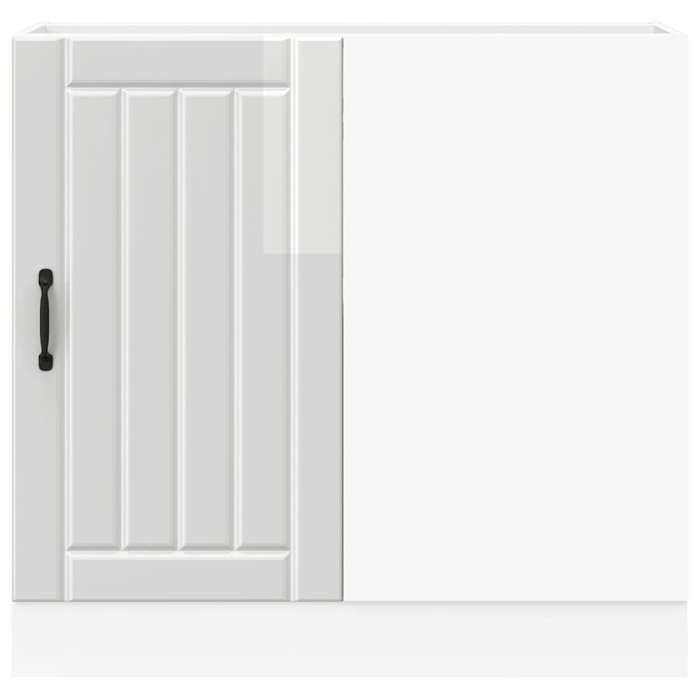 Magnifique Meuble bas de cuisine « Lucca » Bois dingénierie blanc brillant - design polyvalent - pour maison - Blanc 27.25 kg 2026_