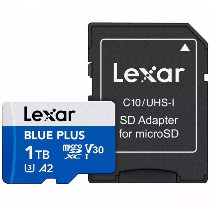 Carte mémoire micro SDXC LEXAR Plus LMSBLPL001T BNANG Classe 10 UHS I