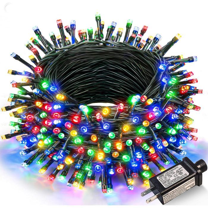 Guirlande lumineuse extérieure 50m – 500 LED multicolores – 8 modes de clignotement – Étanche IP44