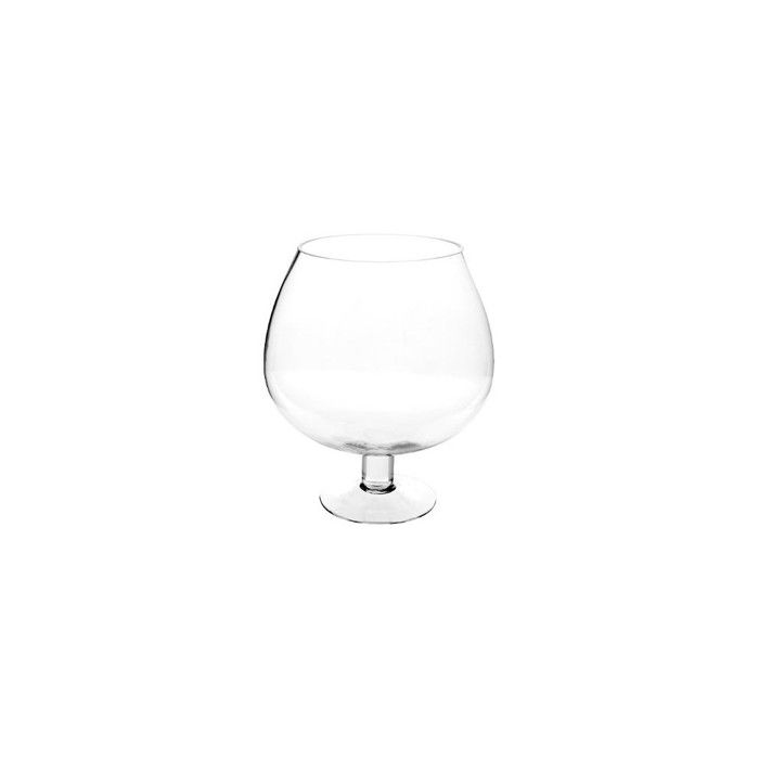 Vase en forme de verre sur pied - D 23 x H 26 cm - Verre