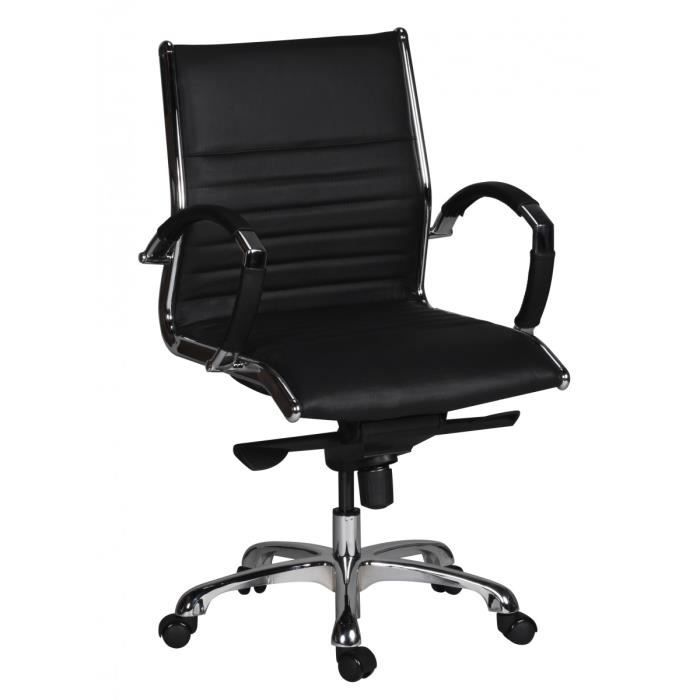 chaise de bureau amstyle salzbourg 2 en cuir noir xxl 120 kg - fauteuil de direction ergonomique et confortable