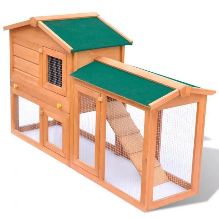 Grande Cage Clapier Extérieur En Bois Pour Lapins