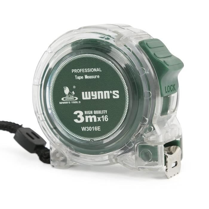 Ruban à Mesurer - Vert Fluorescent - Acier Inoxydable - Nylon épaissi