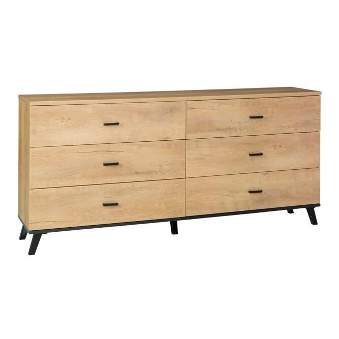 Commode de salon - Commode Toledo F104 144771 - Noir - 181x84x40cm