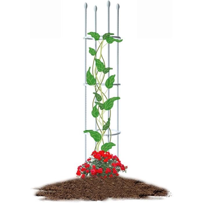 Treillis De Jardin En Bois Pour Plantes Grimpantes - Lot De 2 - 15x90 Cm Avec Corde Chanvre & Crochets