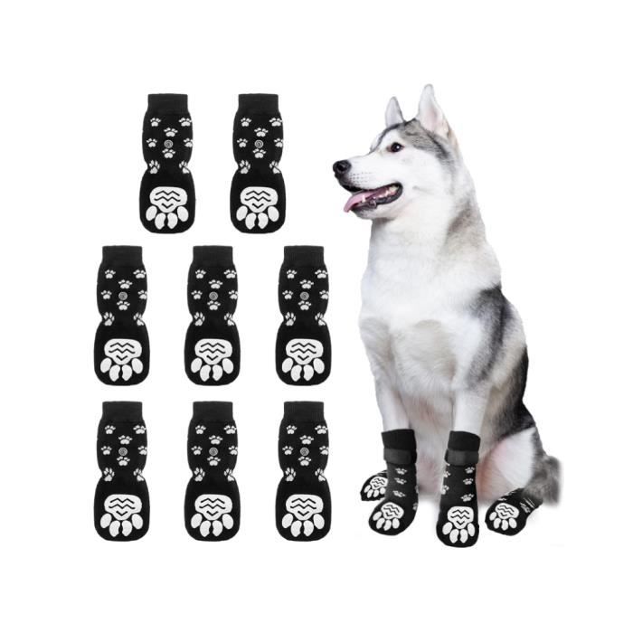 Chaussettes AntidéRapantes - Chien - 8 PCs - Coton Respirant - Protection des Pattes