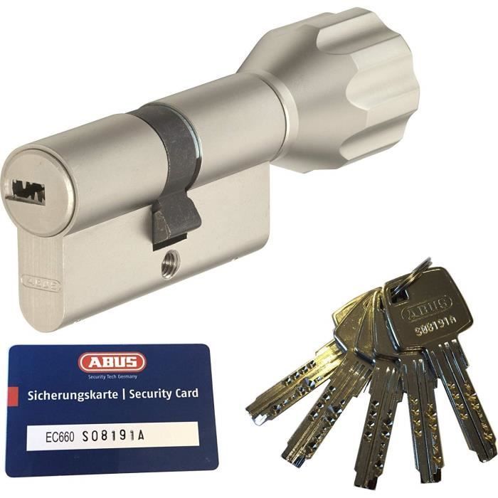 Abus EC550 Double Cylinder Profile Lock - 40/50mm, Anti-Drill, 6 Keys (with Emergency Function)