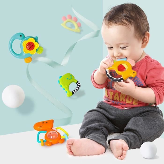 Bebe Hochet Anneau De Dentition Jouet Bebe Hochet Hochet Nouveau Ne Bebe Cadeau 5 Pieces Der6577 Achat Vente Hochet Cdiscount