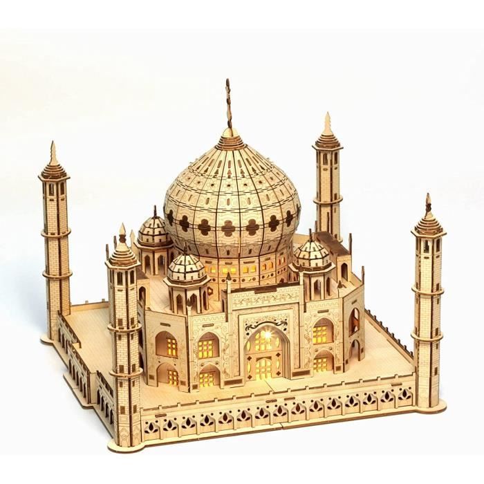 Puzzle 3D Maquette en Bois à Construire Maquette Bois 3D Adulte Puzzle 3D  en Bois Kit de Puzzle Taj Mahal Lumière LED Construction - Cdiscount Jeux -  Jouets