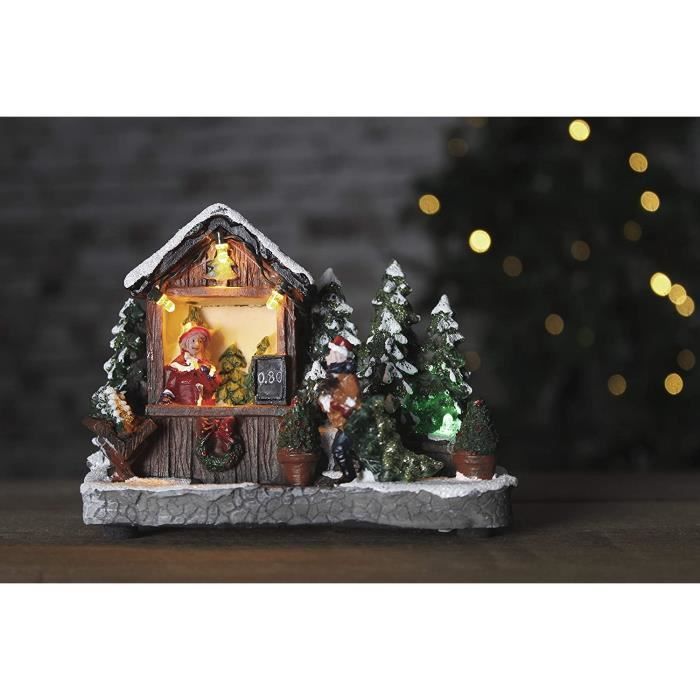 CDDécoration de Noël musicale avec LED à couleur changeante