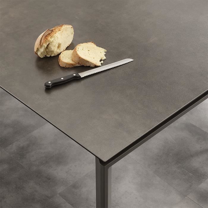 Table A Manger Extensible Taupe En Ceramique Eva Option 4 Achat