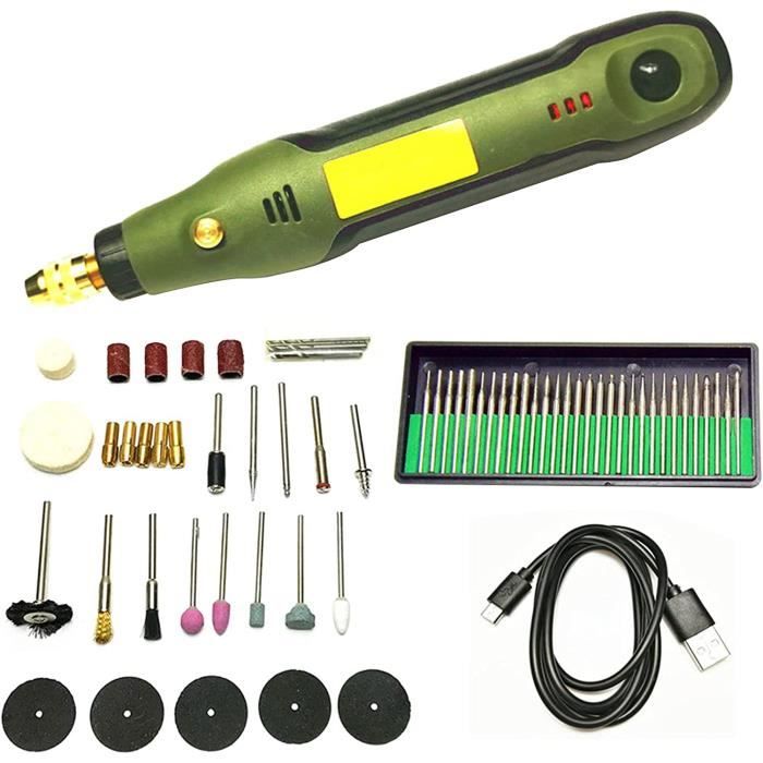 Outil Rotatif Multifonction 4V Sans Fil HARDELL - Mini Ponceuse Avec 80 Accessoires, Batterie 4000mAh, 6 Vitesses, Charge Type-C
